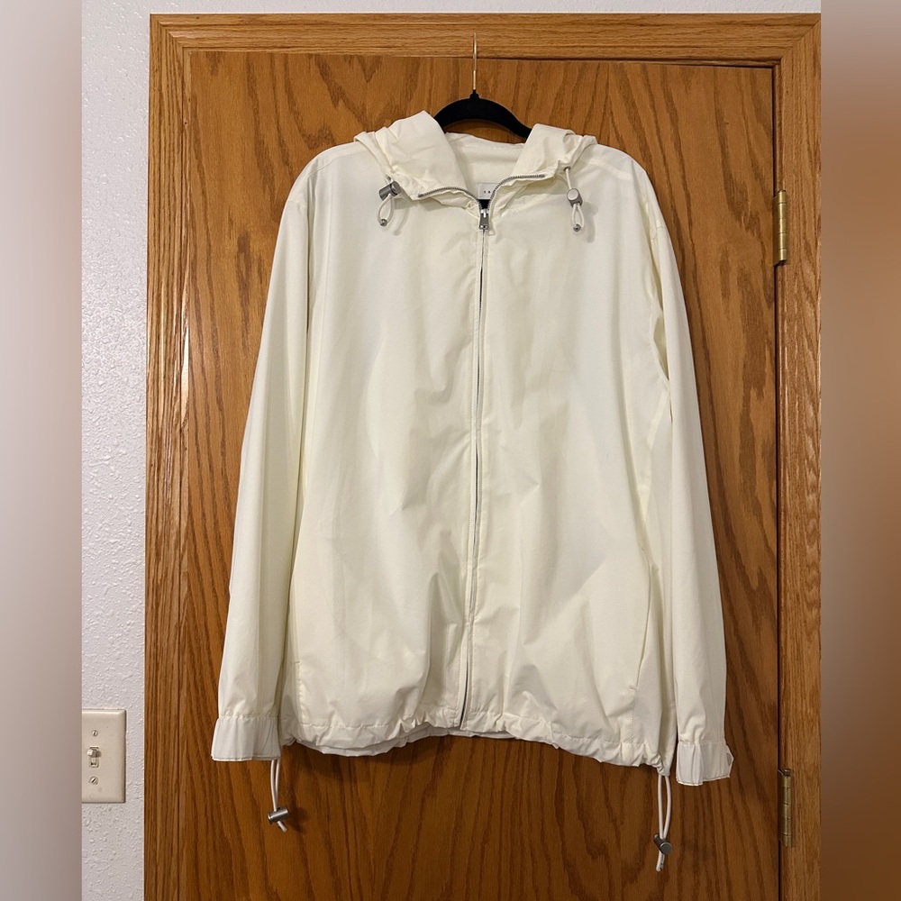 Sandro Women's Off-White Hooded Utility Jacket - NWT - Size XXL